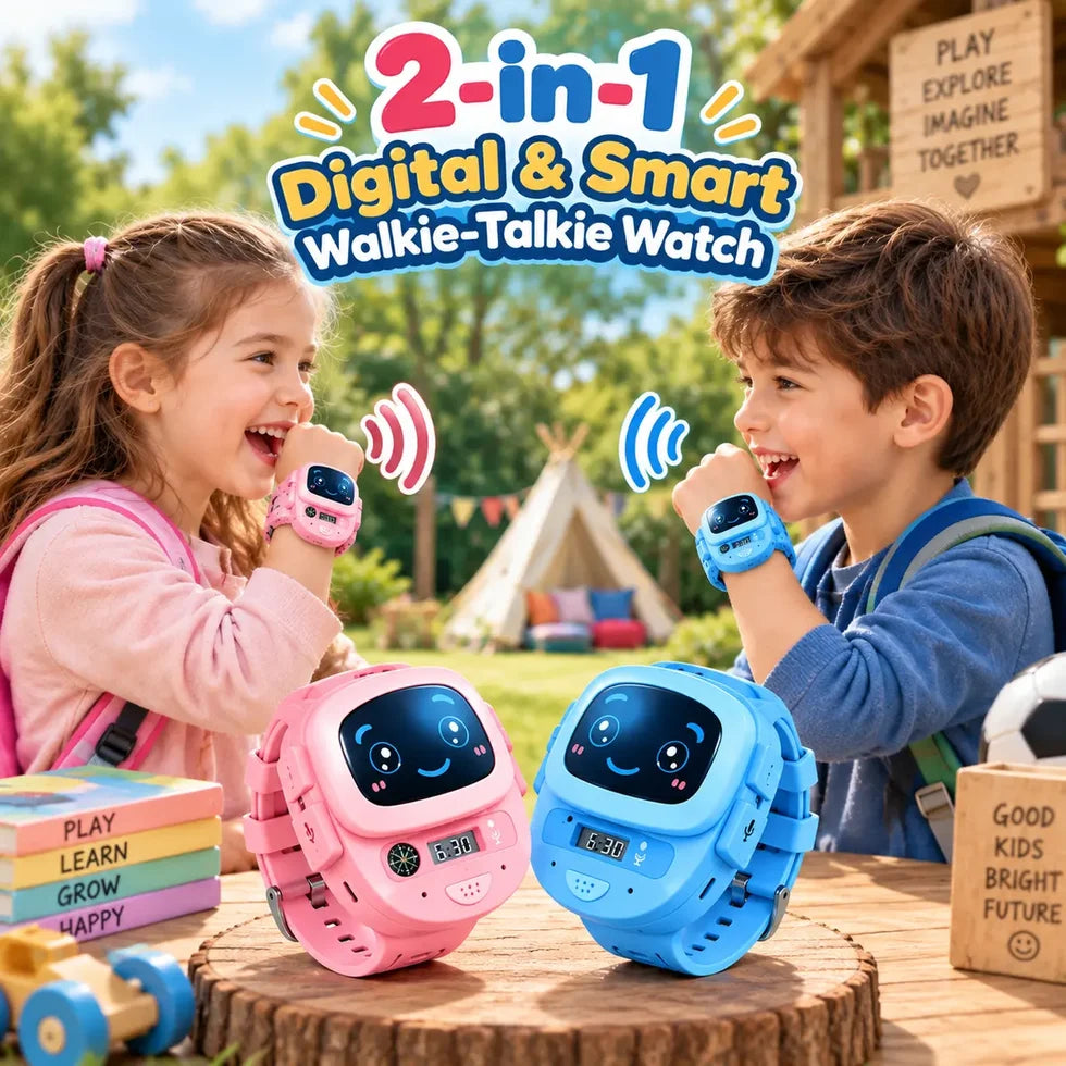 2-in-1 Digital & Smart Walkie-Talkie Watch for Kids