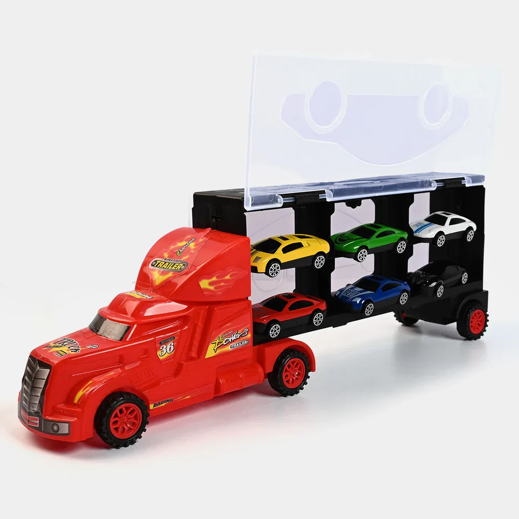 Hot Wheels Mobile Garage Transport Truck with Storage for 6 Cars & Slide-Out Vehicle Action
