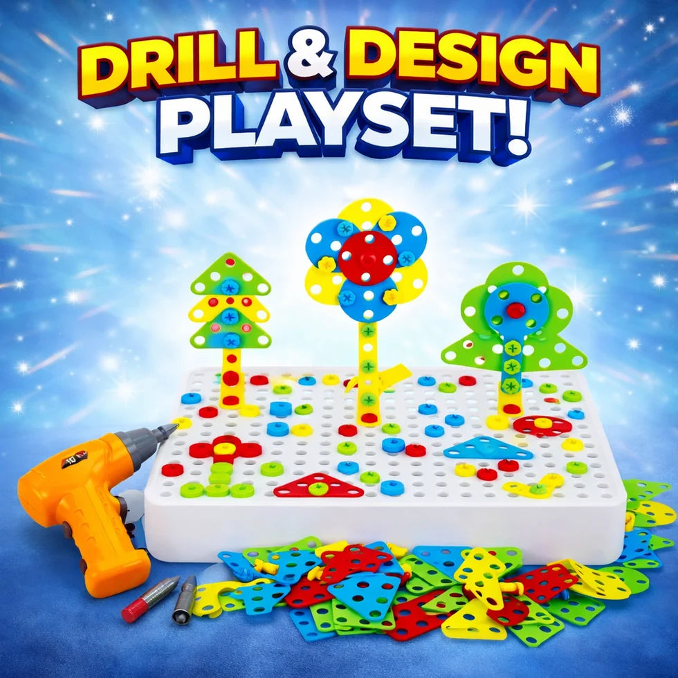 Creative Drilling Toy Set With Screwdriver Tool Playset (144 pcs | 9912A83)