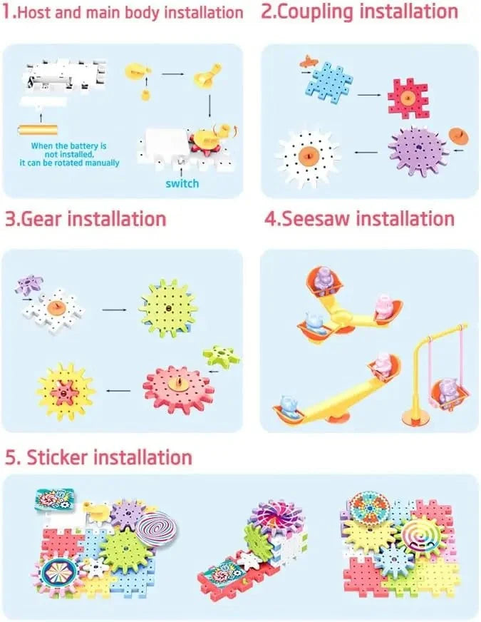 Electric Building Block Gear Toy (6021)